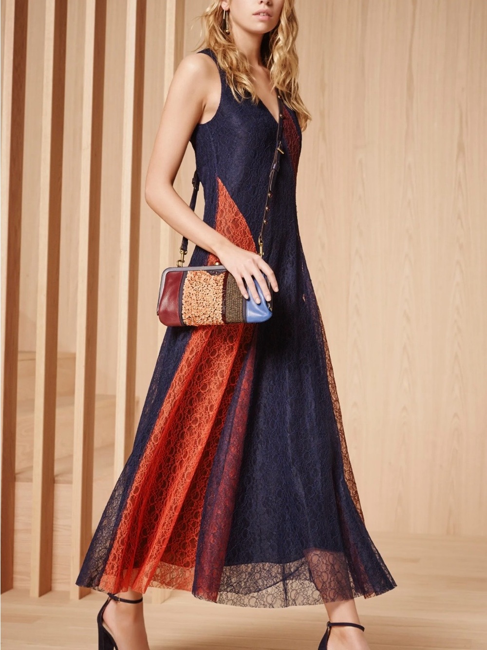 Tory Burch Iliana Lace Paneled Dress - Picture 2 of 5